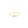 Baguette Stud Ring - 14K Gold