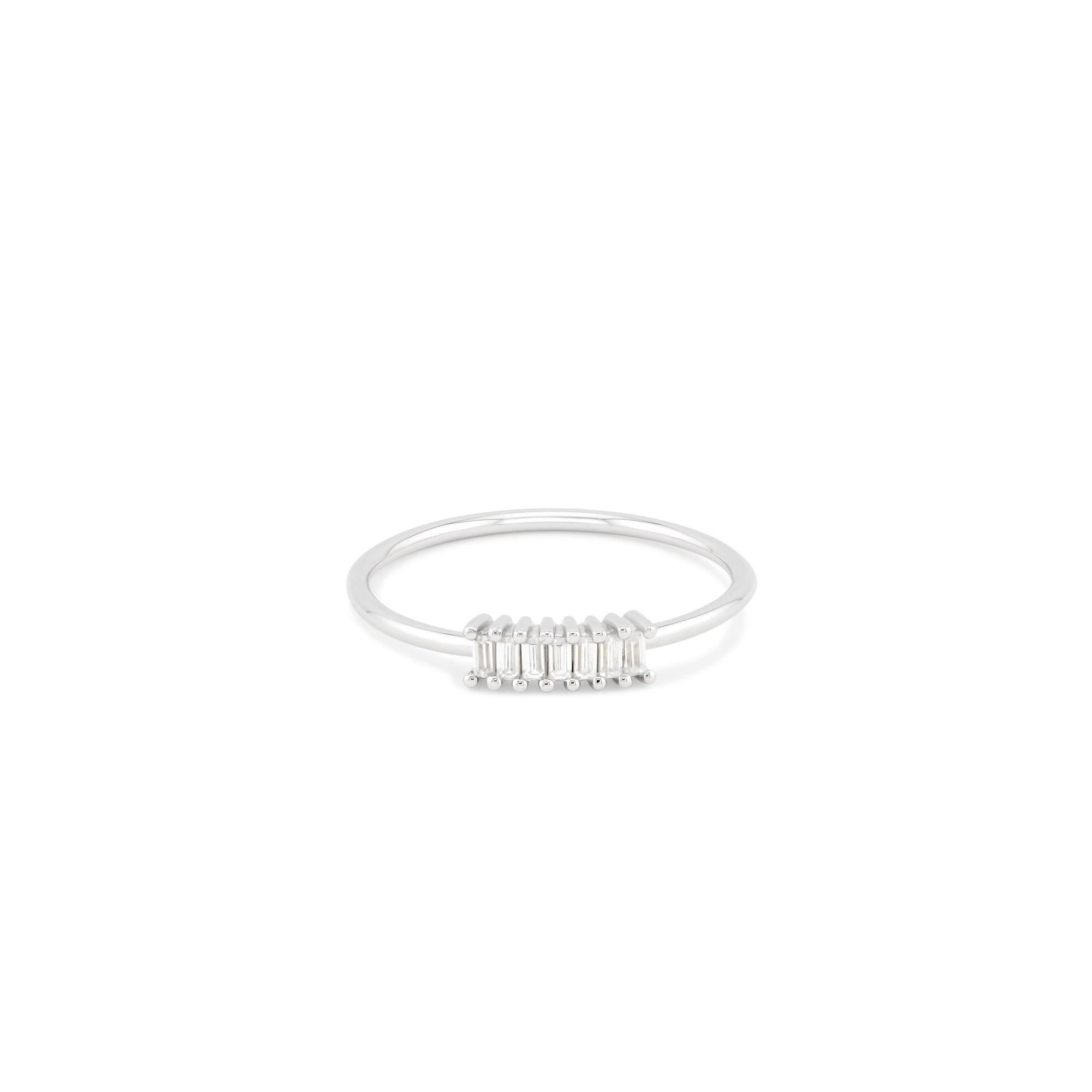 Baguette Stud Ring