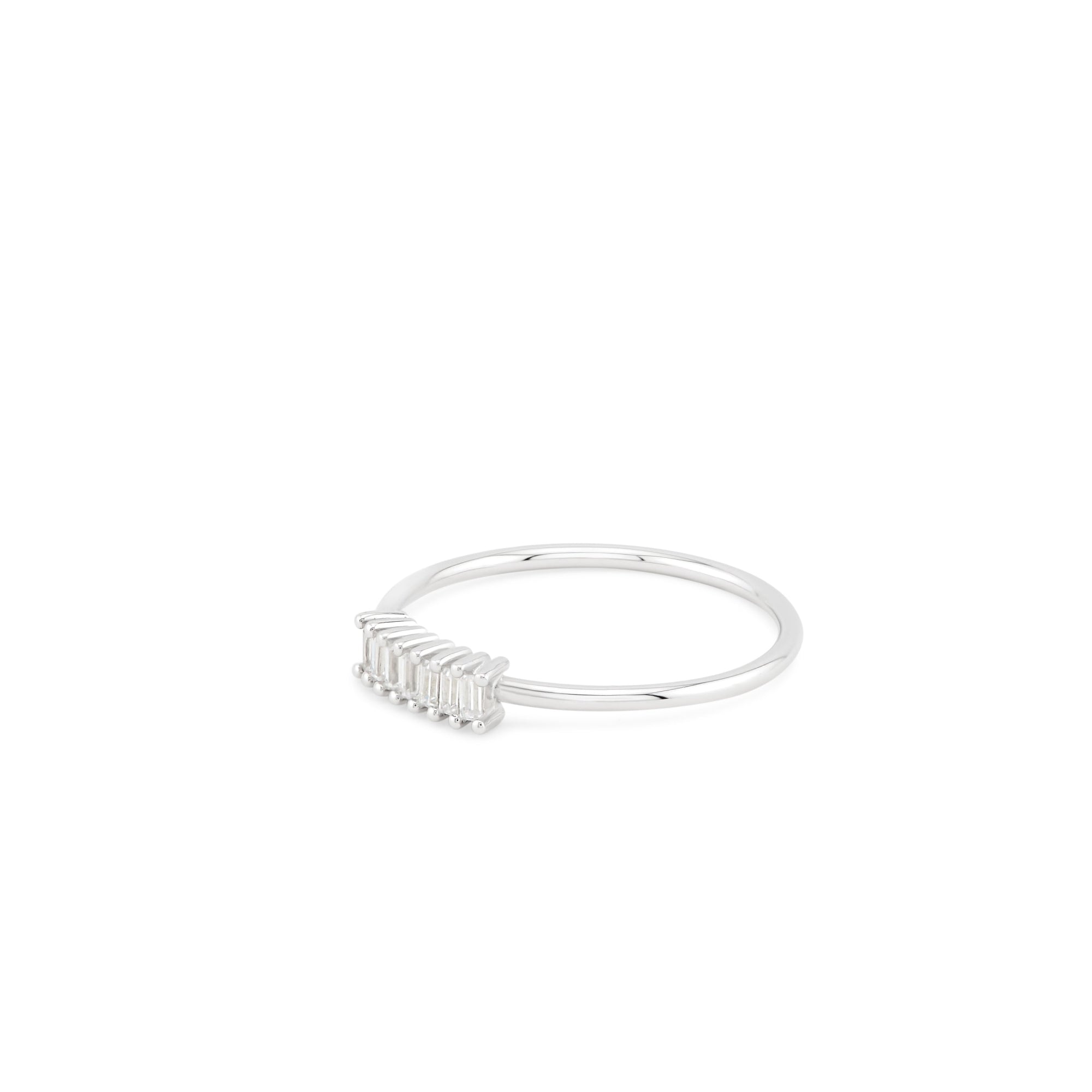 Baguette Stud Ring