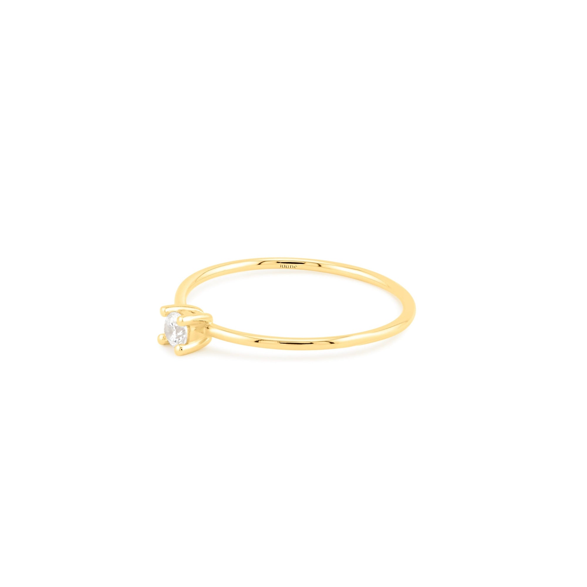 Classic Single Stone Ring - 14K Gold