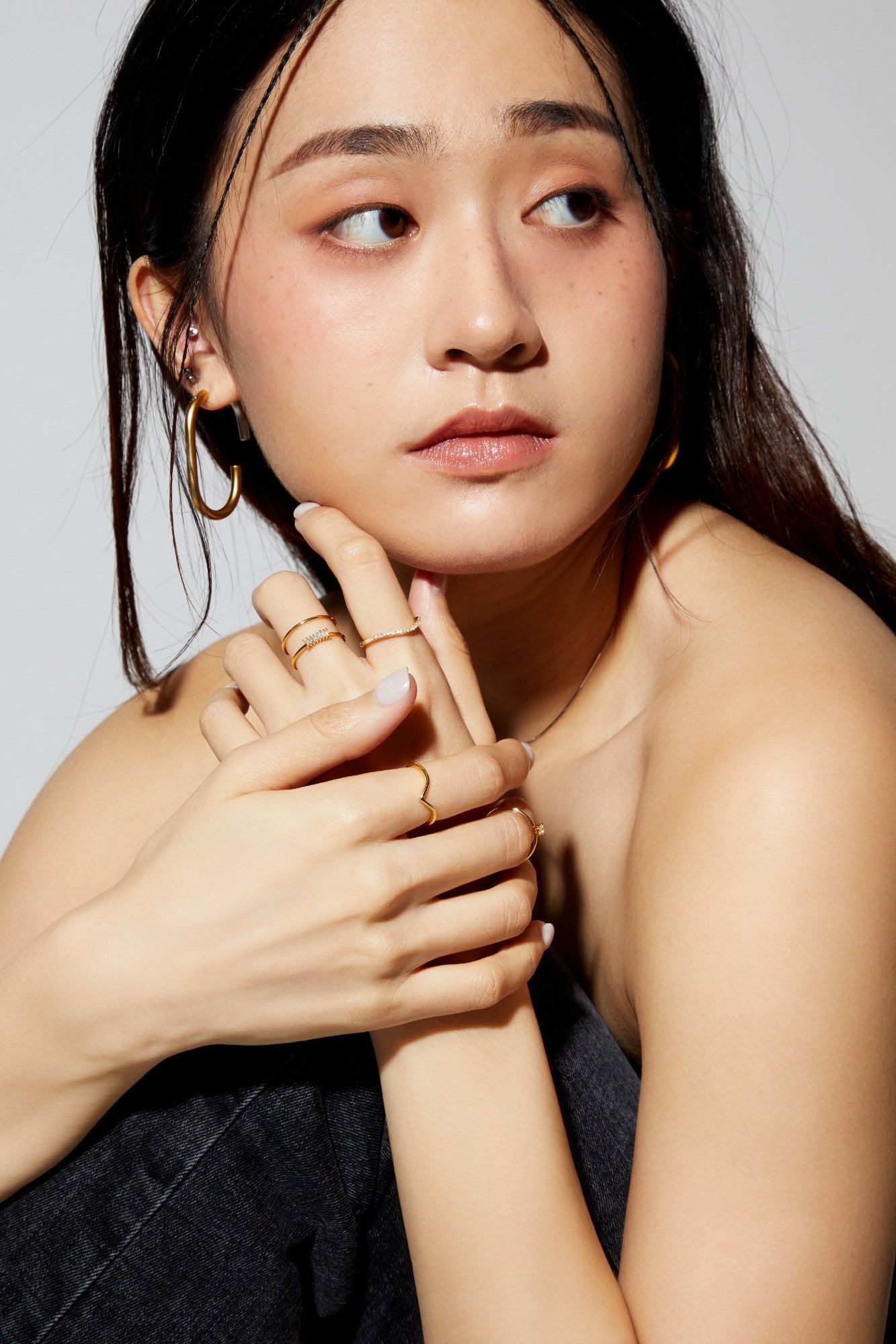 Baguette Stud Ring