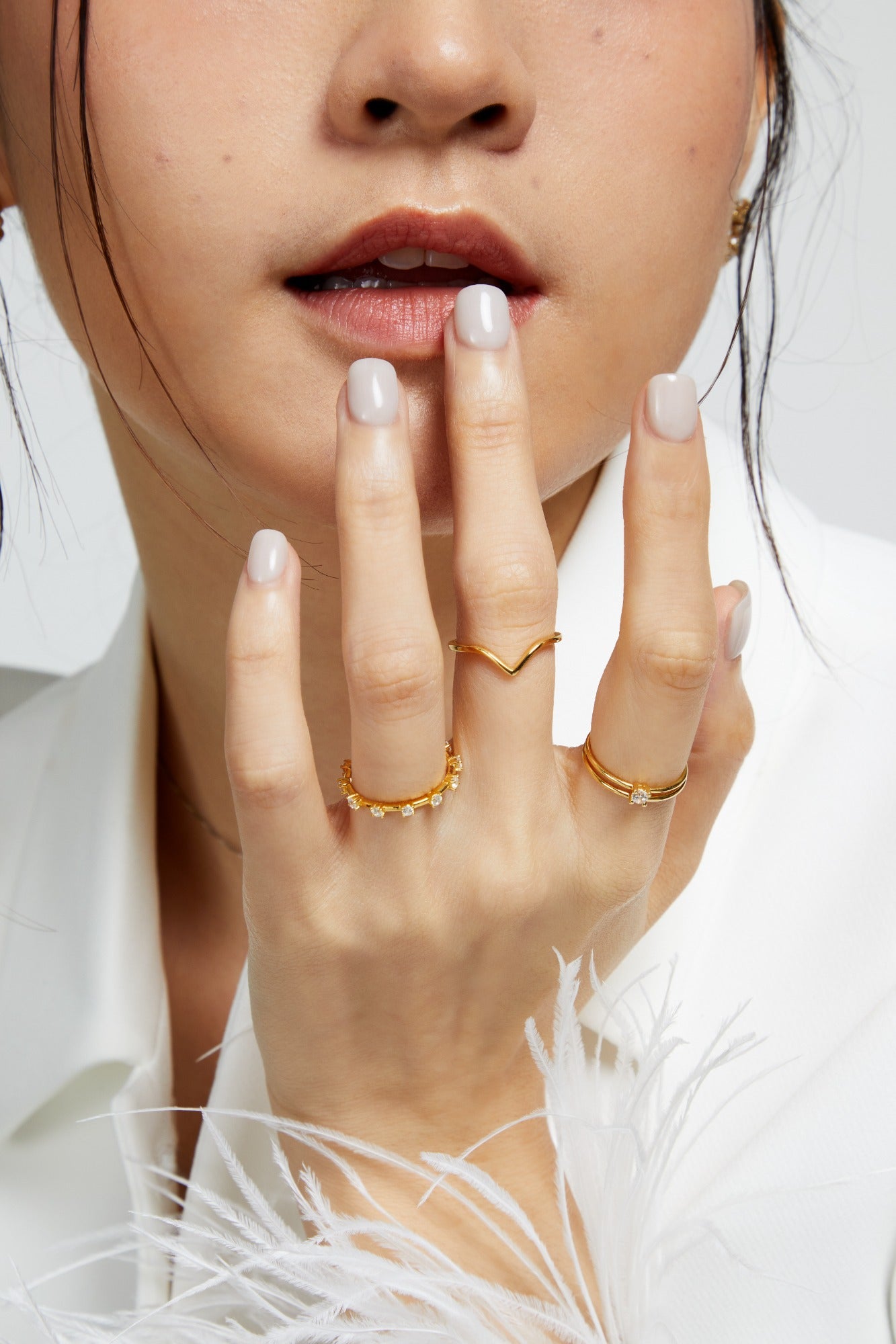 Wishbone Band - 14K Gold