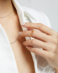 Wishbone Band - 14K Gold