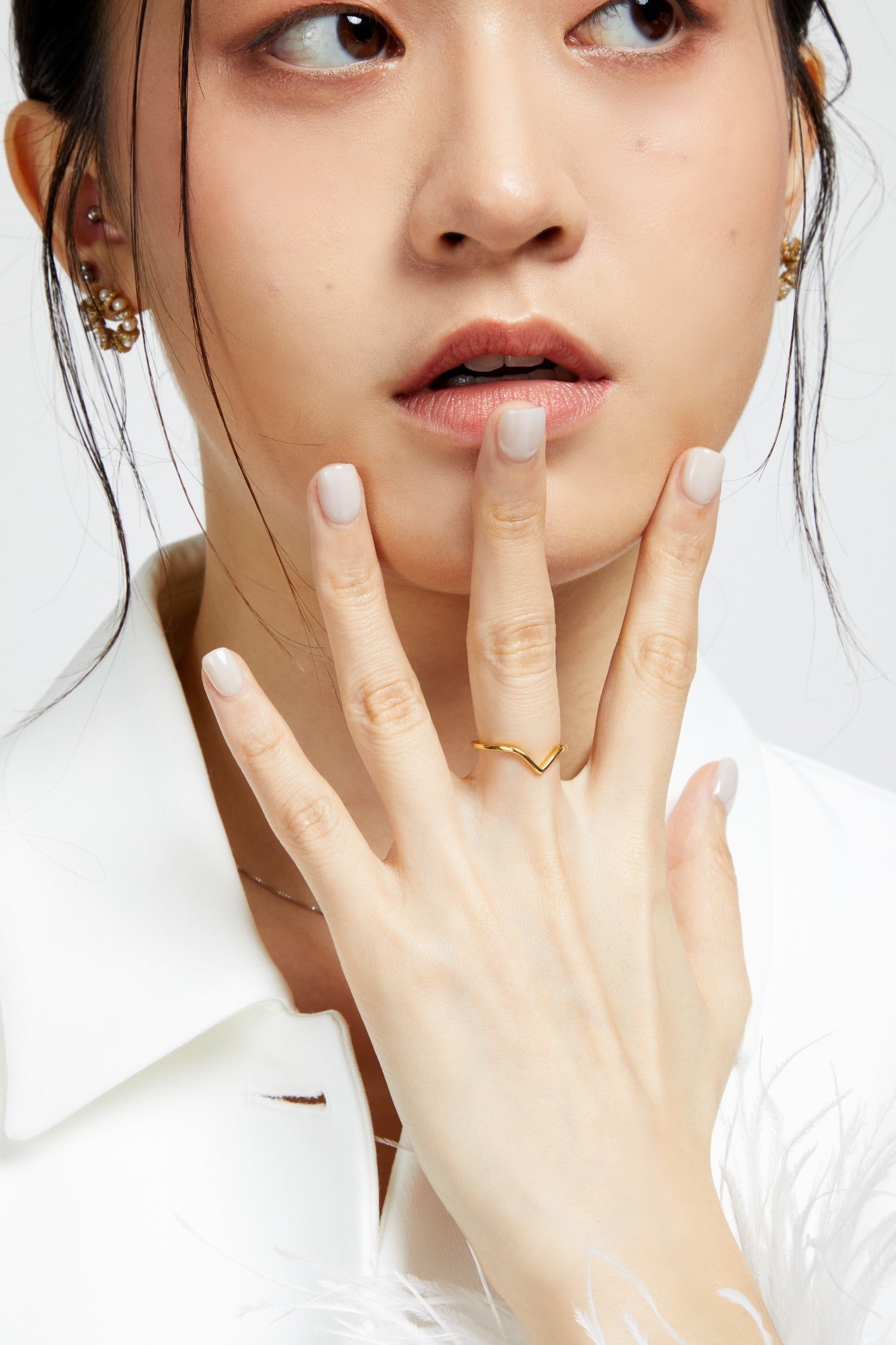 Wishbone Band - 14K Gold