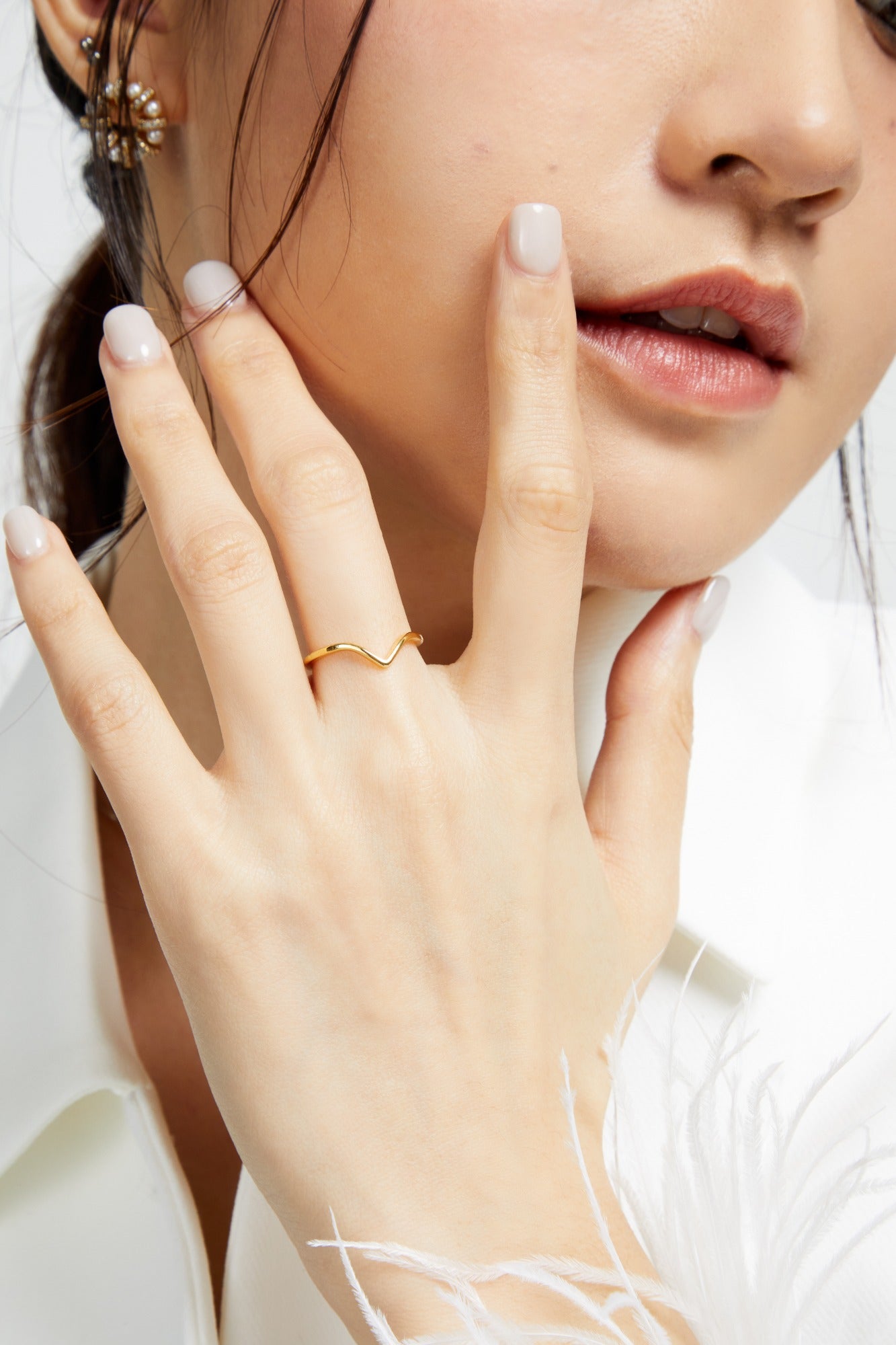 Wishbone Band - 14K Gold