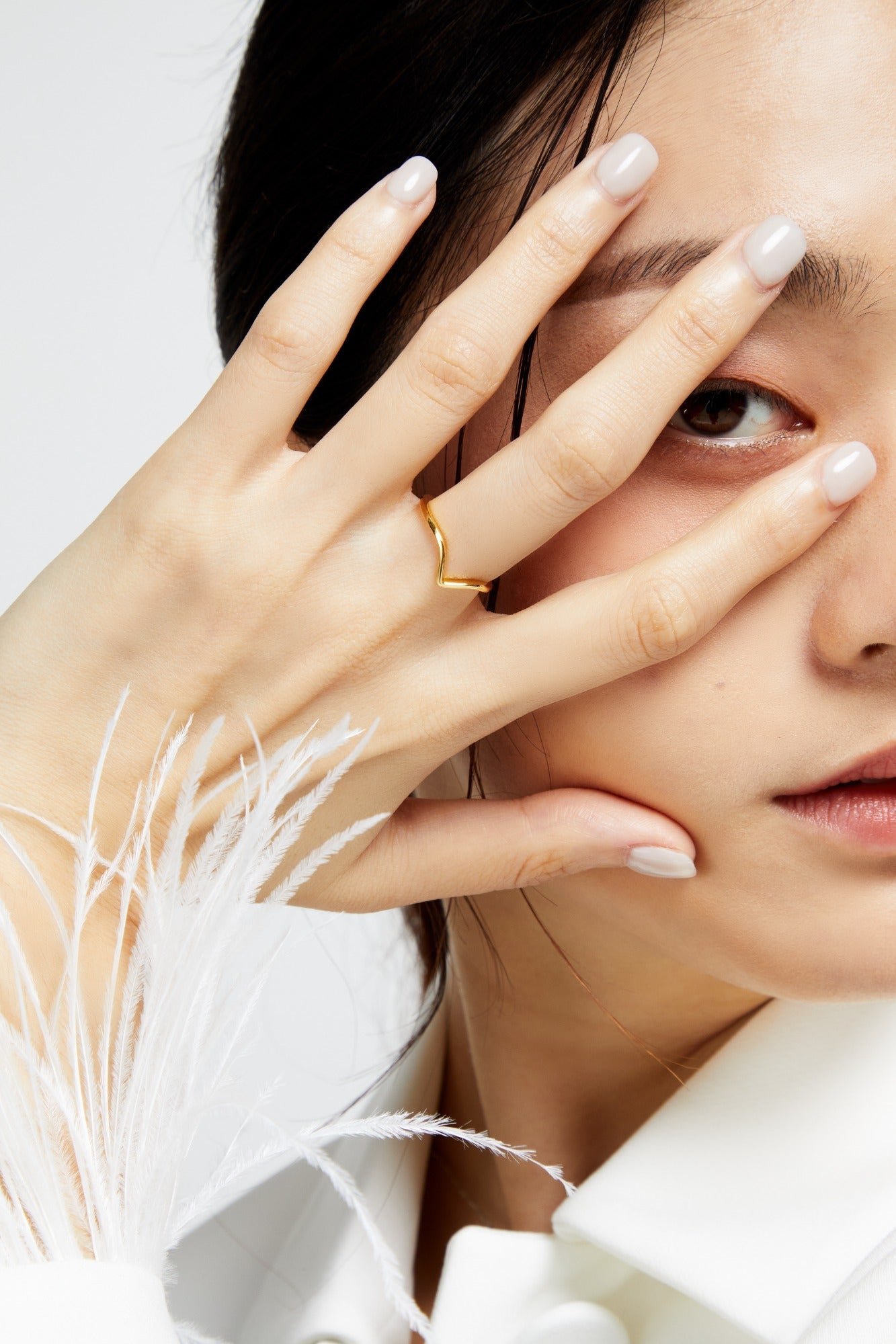 Wishbone Band - 14K Gold