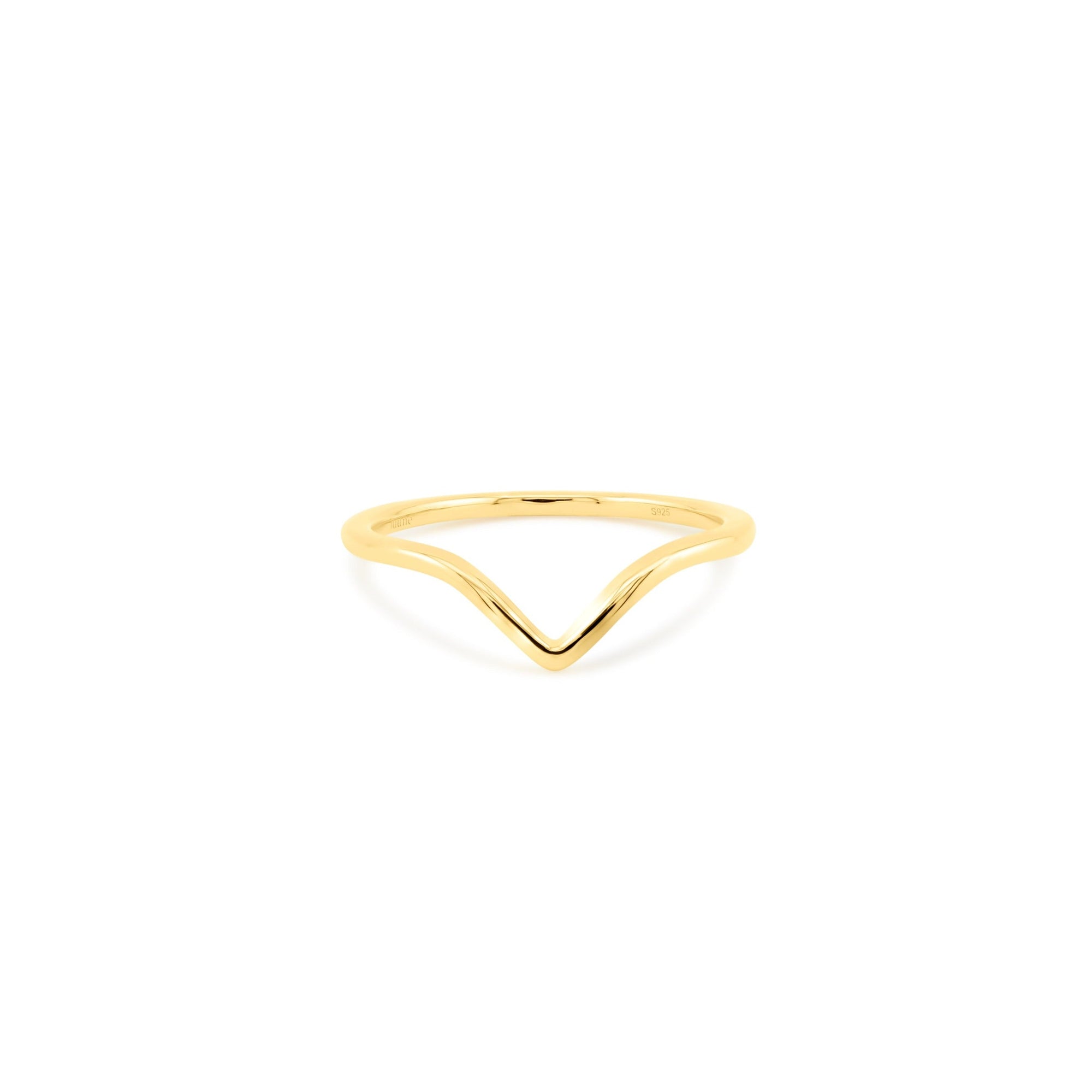 Wishbone Band - 14K Gold