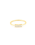 Baguette Stud Ring - 14K Gold