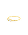 Baguette Stud Ring - 14K Gold