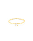 Classic Single Stone Ring - 14K Gold